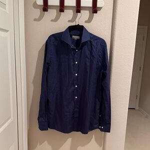 Eton Navy Blue Dress Shirt